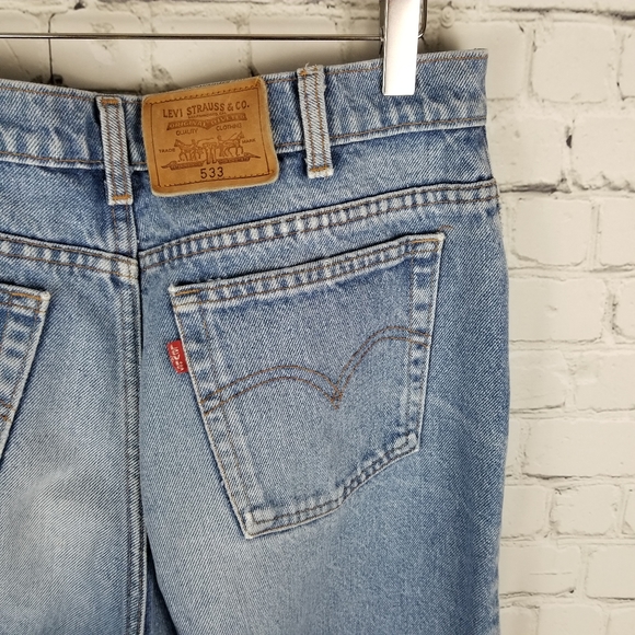 Levi's | Jeans | Levis 533 Vintage High Waist Tapered Leg Leather Patch  Jeans | Poshmark